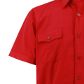 Camiseta ajustada roja del hombre de la solapa
