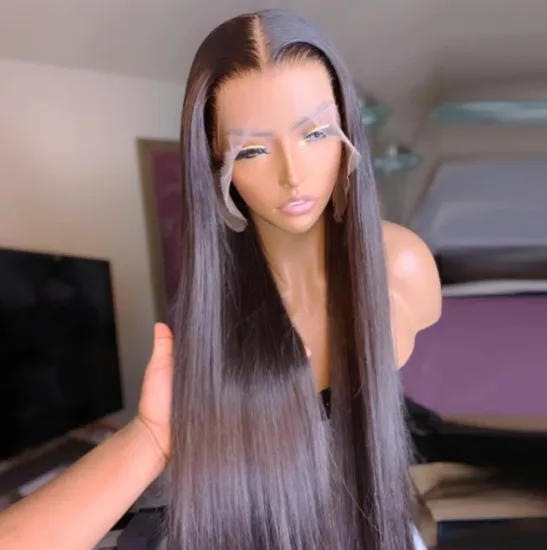 HdEli Hair  Lace Front Human Hair Wigs Pre Plucked Natural Hairline Brazilian Straight Human Hair Wigs For Black Women