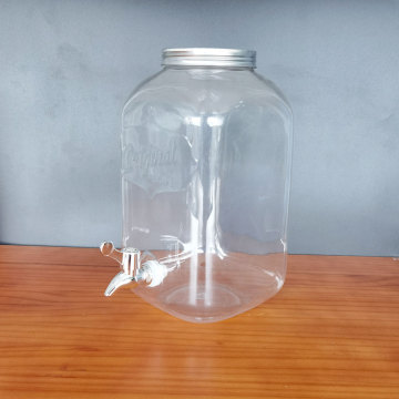 1 Gallon PET Pickle Beverage Jar: Plastic Storage Container with Lid - Factory Supply