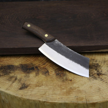 YEELONG Kitchen Knife Cleaver Full Handmade High Carbon Steel Chef Knife wooden handle