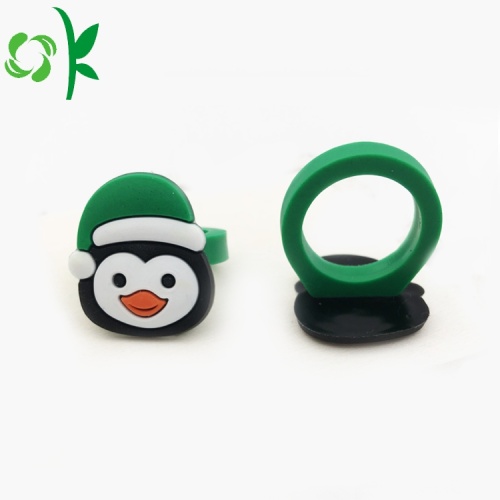 Nieuwe kerstman siliconen ring kerst-cadeau rendier ringen