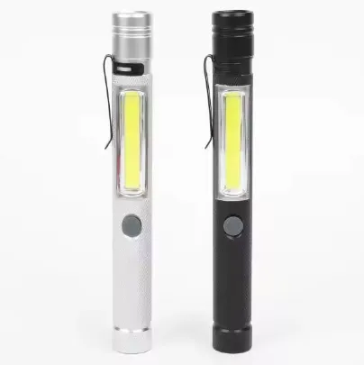 GOLDMORE1 Pen Shape Aluminum LED Tactical Flashlight with Strong Magnet and Clip