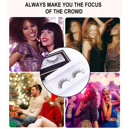 Curl False Butterfly Eyelashes Voluminous Glitter Shiny Cosplay Party Lashes