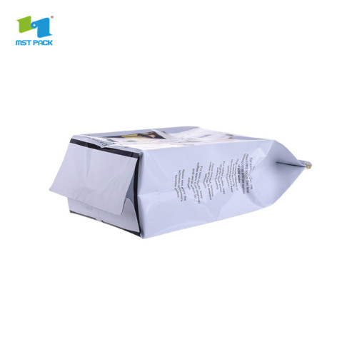 sachets de café en plastique de papier d&#39;aluminium de fond plat d&#39;individu avec le tintie