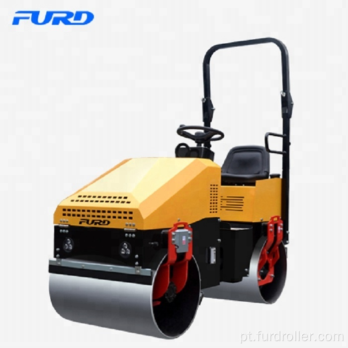 Rolo compactador vibratório hidráulico de tambor FYL-890 1ton