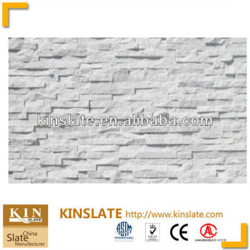 Kinslate Quarry and Factory Supply China Leading Natural Stone Panel Cladding Super White Wall Strip Tiles Quartzite