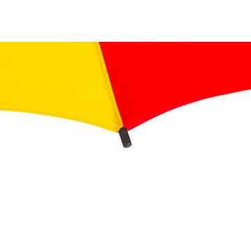 Yellow and red golf umbrella