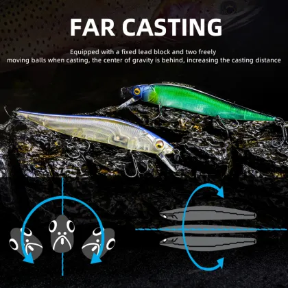Bearking Asinia Logo Vision 110 Shad 11cm 14g Minnow Wobbler Lure