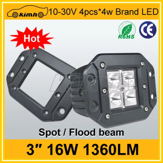 High power square light 1360LM 16W tractor fog light work light led