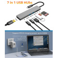 Hub USB-C 7 em 1 adaptador USB C