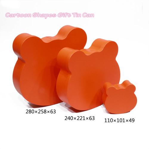 embossing cute shape tin can for gift