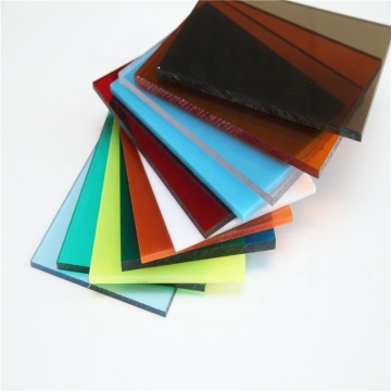 clear/green/blue/bronze/opal colored polycarbonate sheet