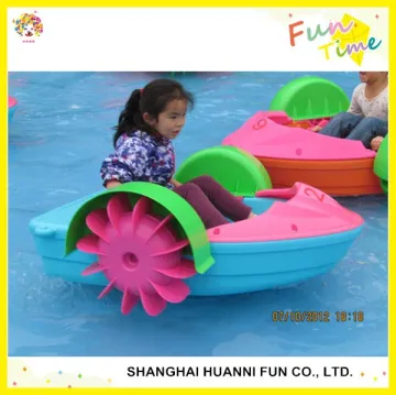 kids hand paddle boat with inflatable swimming pool