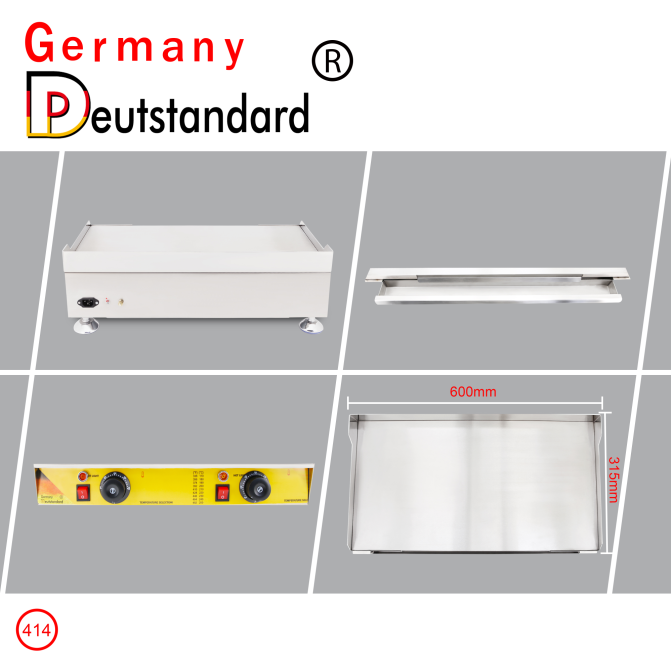 Flache elektrische Bratpfannen-Edelstahlmaschine