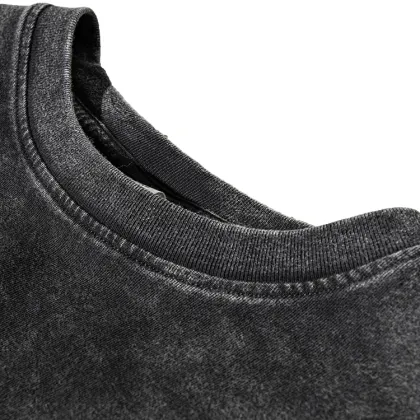 Washed distressed loose women's long sleeves