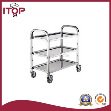 stainless steel AISI201 3 Tiers Assembled Dinning Cart
