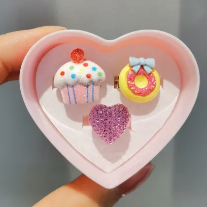 Princess Cute Cartoon Jewelry Set for Girls' Birthday