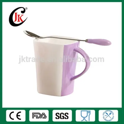 Wholesale square oktoberfest ceramic mug with wood lid