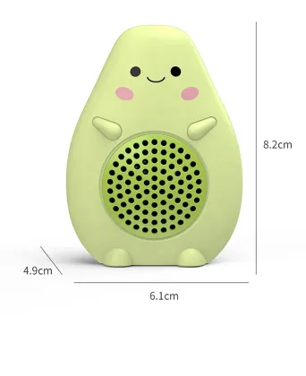 Creative Avocado Cartoon Mini Stereo 5.0 Speaker with FM Support and Portable Subwoofer