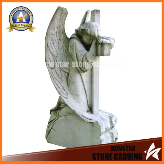 Factory Sell Granite Tombstone with Angel Carving