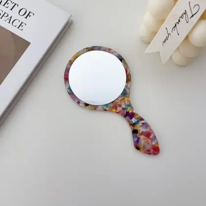 Haixin Eco-friendly Acetate Handheld Makeup Mirror