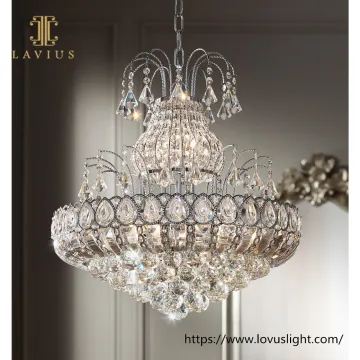 High luxury large project crystal chandelier for hotel lobby living room