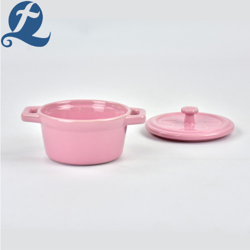 Home Decoration Colorful Double Soup Pot with Lid