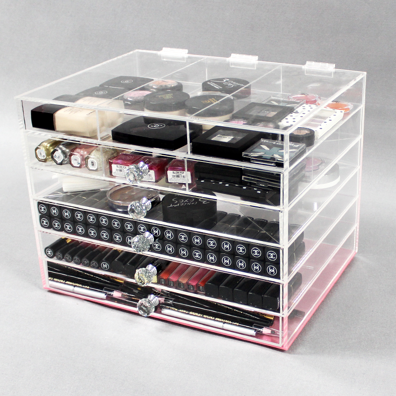 A 4or0039 Clear Acrylic Makeup Storage Organizer Cube