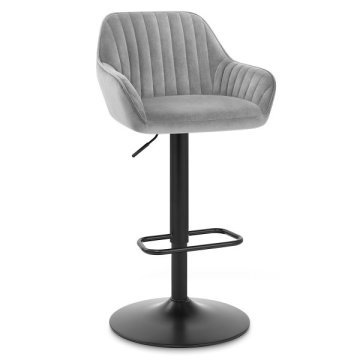 Velvet liftable armrest bar chair