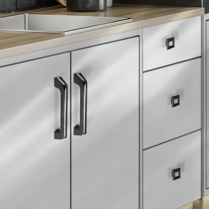 White Gold Black Gold Zinc Alloy Cabinet Pulls