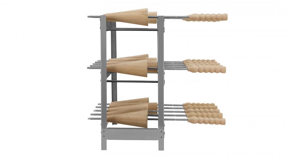 Soporte para rollo de pastel de chimenea soporte de palo de madera