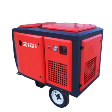 Portable Gasoline Engine Wheeled Screw Air Compressor for Sale