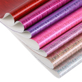 Imitación de tela de cuero artificial laminado con película de purpurina de PVC