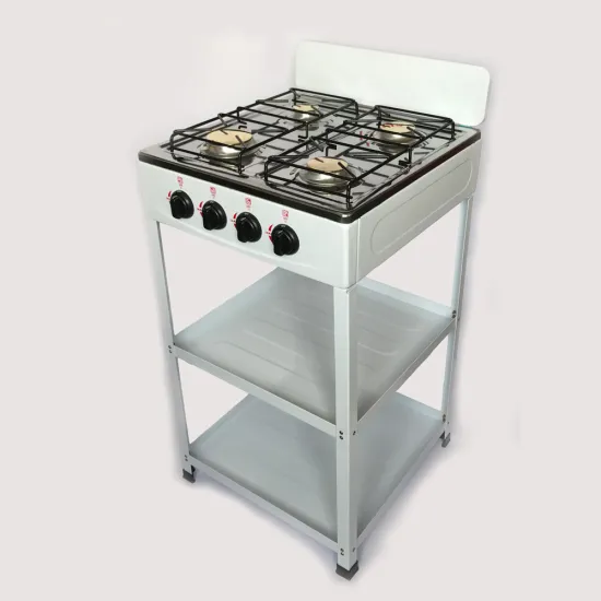 Standing 4-Burner Gas Cooker with Shelf