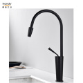 Brass Single Lever matte black kitchen mixer taps