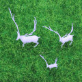 Nouveau arrivé minuscule cerf lueur résine artisanat veilleuse blanc renne 3D Animal ornement de noël magasin d&#39;usine