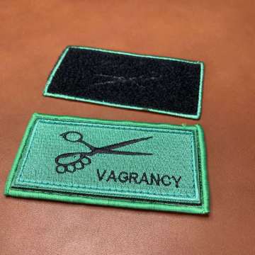 Embroidered patch for clothing label