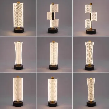 Wholesale Affordable Acrylic Touch Switch Table Lamps for Hotels and Bedrooms