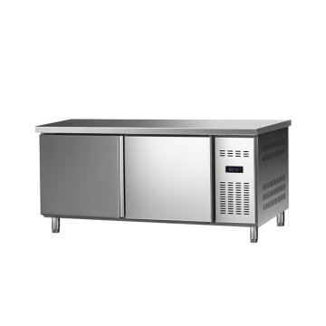 Stainless Steel 2 Door Undercounter Fridge with Deep Freezer