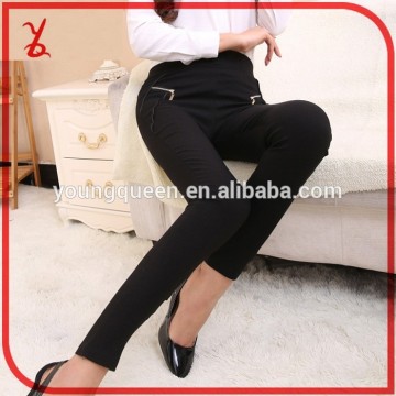 ZC09 Spring new fashion leggings high waistband zipper pocket pants pencil pants factory outlets
