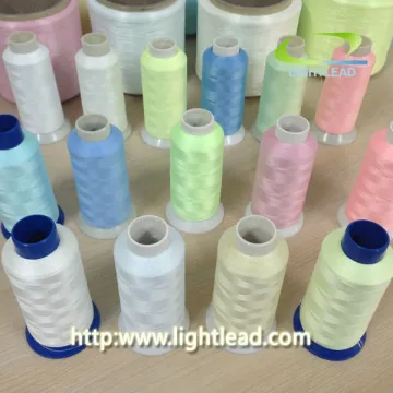For decorative clothes glow in the dark polyester embroidery thread