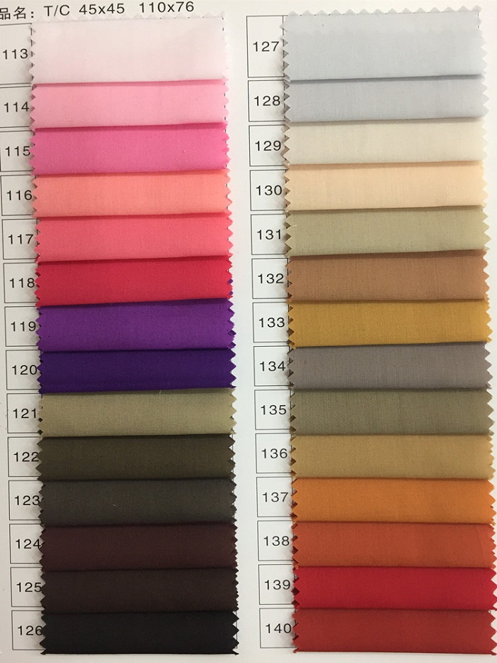 Polyester Cotton Dyed Shirt Fabric