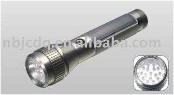 16 led solar torch light running rechargeable battery