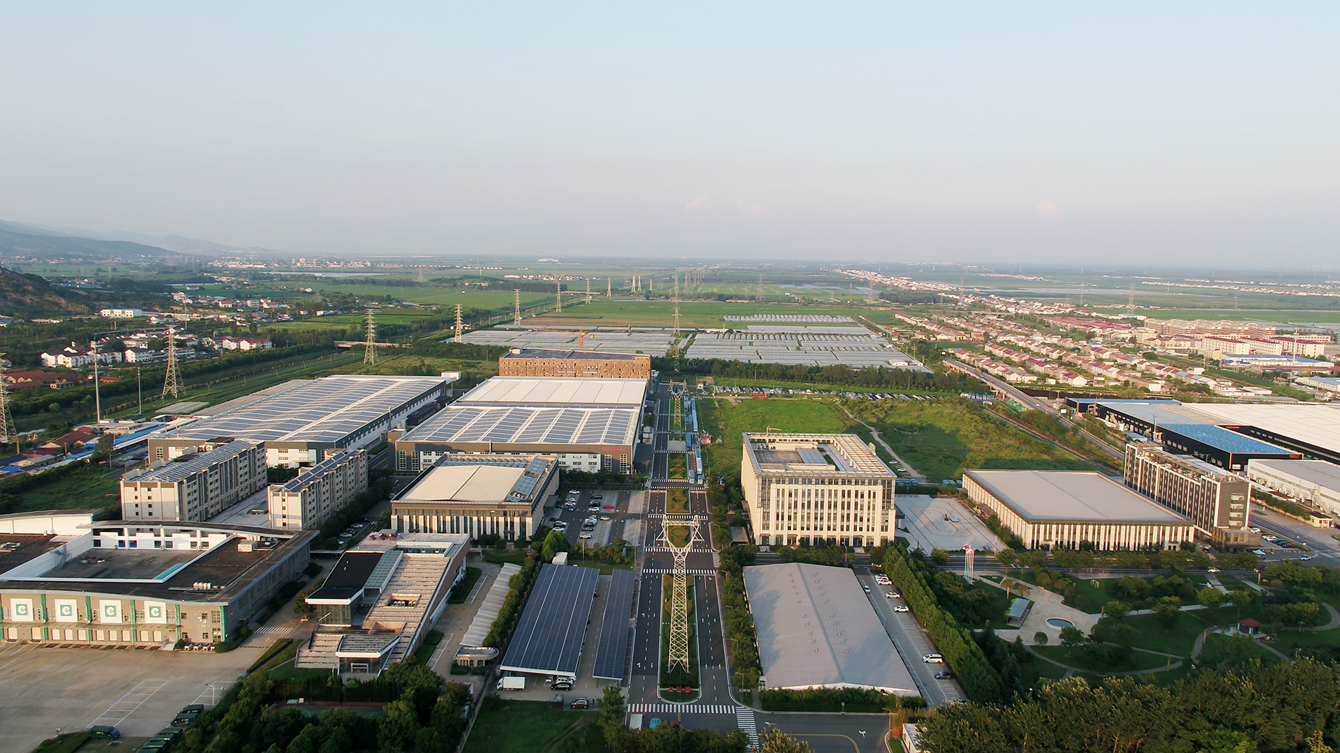 Elevated view of the headquarters of the group
