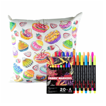 Custom Logo Kids Fabric Marker Pen Set for Pillows, Shoes & Clothes