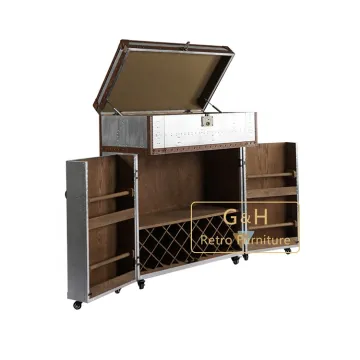 Luxury Commercial Stainless Steel Wine Cellar Display Racks and Cabinets
