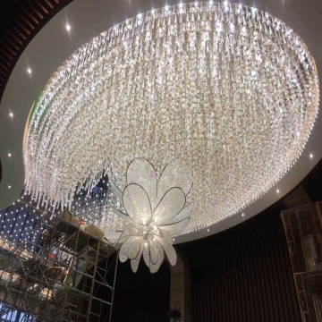 Modern Luxury Hotel Banquet Hall LED Chandelier - Crystal Chandelier for Ceiling