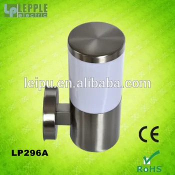 New round E27 lampholder modern stainless steel exterior garden wall mounted lighting