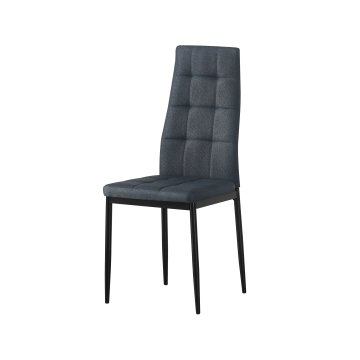 Silla de comedor de tela de costura de cuadrícula simple moderna