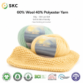 60% lã 40% poliéster misturado fio extravagante 50g 55m eco-friendly alta tenacidade tingido pele macia amigável tricô crochê tecelagem